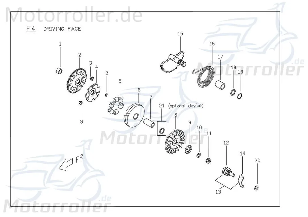 Expressversand Distanz P5242210000 für Pgo X-Rider-50