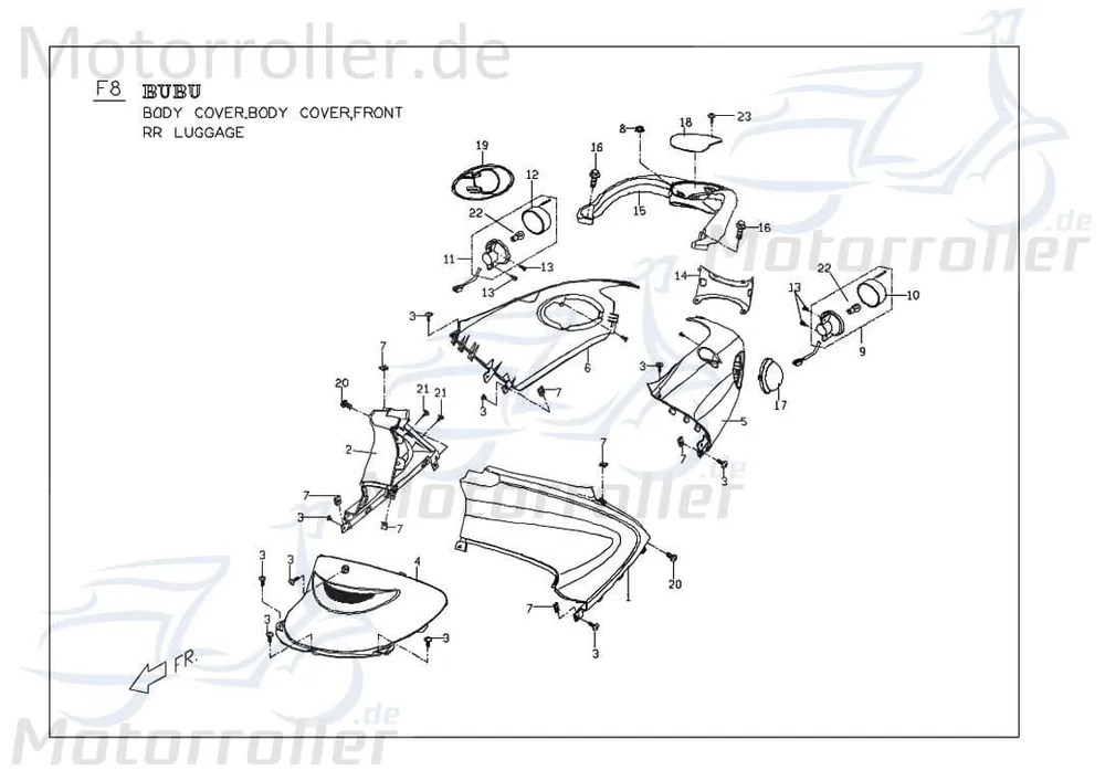 Blinker Hinten Rechts vorn P566H0110002 Highlight