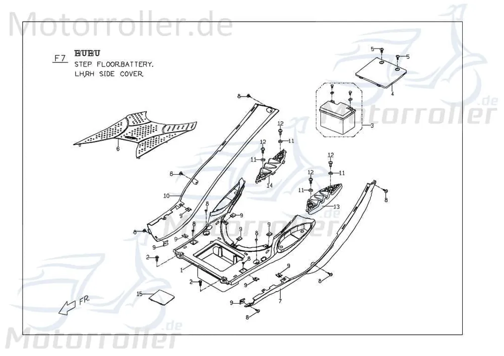 PGO Seitenverkleidung links kristallsilber Ligero RS 125 P66263007J0 Seitendeckel Seitenabdeckung Seitenleiste Seiten-Verkleidung Sonderaktion