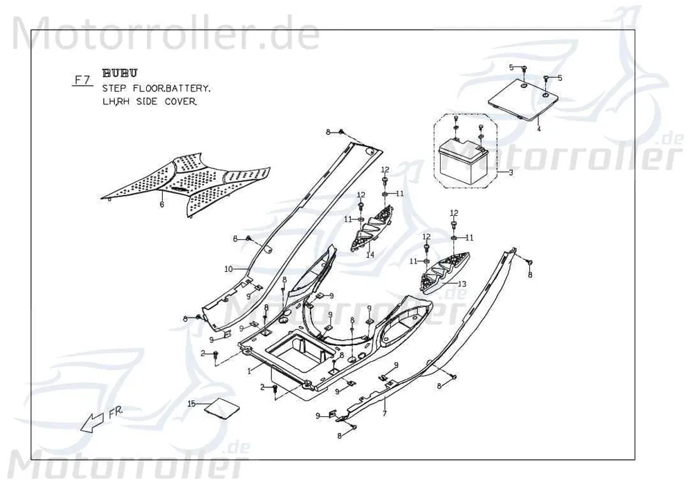 Seitenverkleidung rechts Ferrari rot (1J) P66265001J0 Finale Aktion