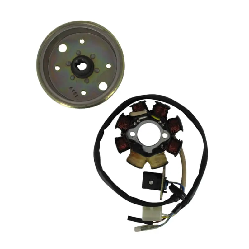 Lichtmaschine Qingqi REX RS700 QM50QT-10A Scooter FIG E9-1 Stator Ankerplatte Anker-Platte Stromerzeuger Strom-Generator Zündplatte Sonderangebot