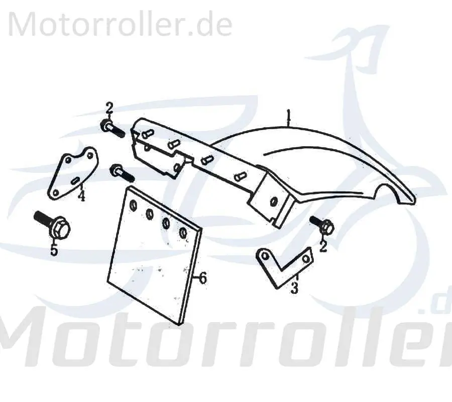 Heißes Angebot Schraube Rex RS125 QM125T 10D Maschinenschraube Roller 85551 Bundschraube Flanschschraube Flansch-Schraube Maschinen-Schraube Scooter