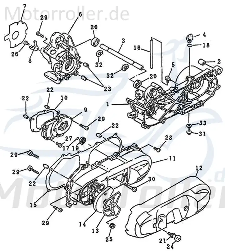 Neue Kollektion Rex REXY 25-50 Schutzelement Roller 50ccm 2Takt 15432-YAN-00 Minarelli liegend Scooter Ersatzteil Service Inpektion Direktimport