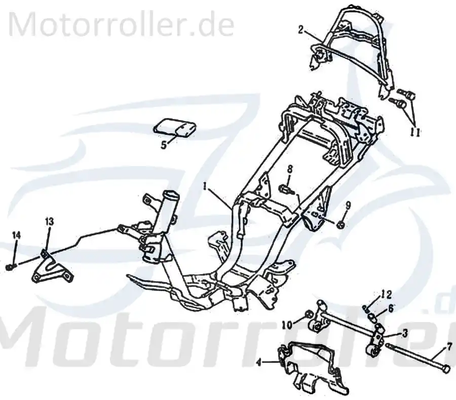Rex 25-50 2-T Halter Befestigung 50ccm 2Takt 41610-NMF-00 Halterung Haltebügel Halteblech Halte-Blech Halte-Bügel Minarelli liegend Letzte Chance