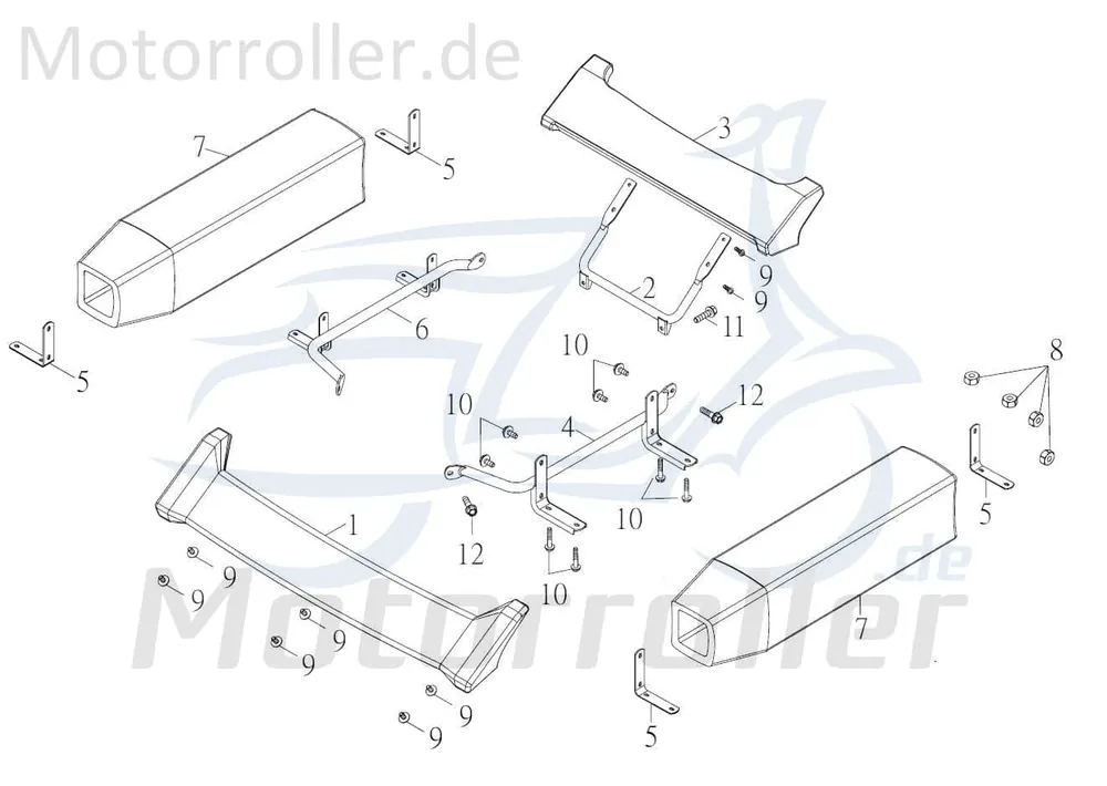Neue Ware Kreidler F-Kart 100 Frontspoiler schwarz 100ccm 4Takt 75406 Verkleidung vorn 100ccm-4Takt F-Kart 170 Ersatzteil Service Inpektion