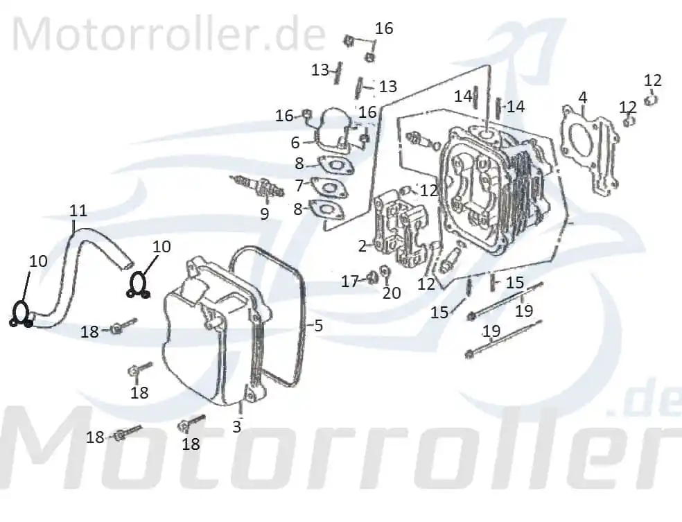 Kreidler F-Kart 170 Stehbolzen 170ccm 4Takt 94717-08030-C Gewindestange Gewinde-Stange Gewindebolzen Stiftschraube Gewindestab Service Neuheit