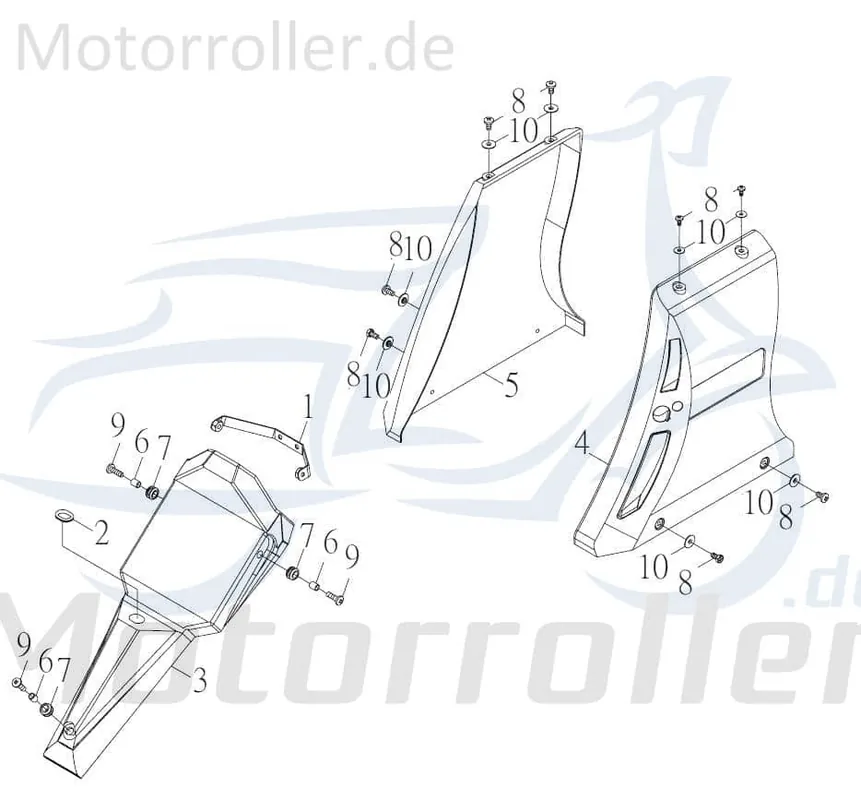 Kreidler F-Kart 100 Heckverkleidung 100ccm 4Takt 75410 Seitenteil Seitenverkleidung Seitenabdeckung Heckabdeckung Heck-Verkleidung Kracherpreis