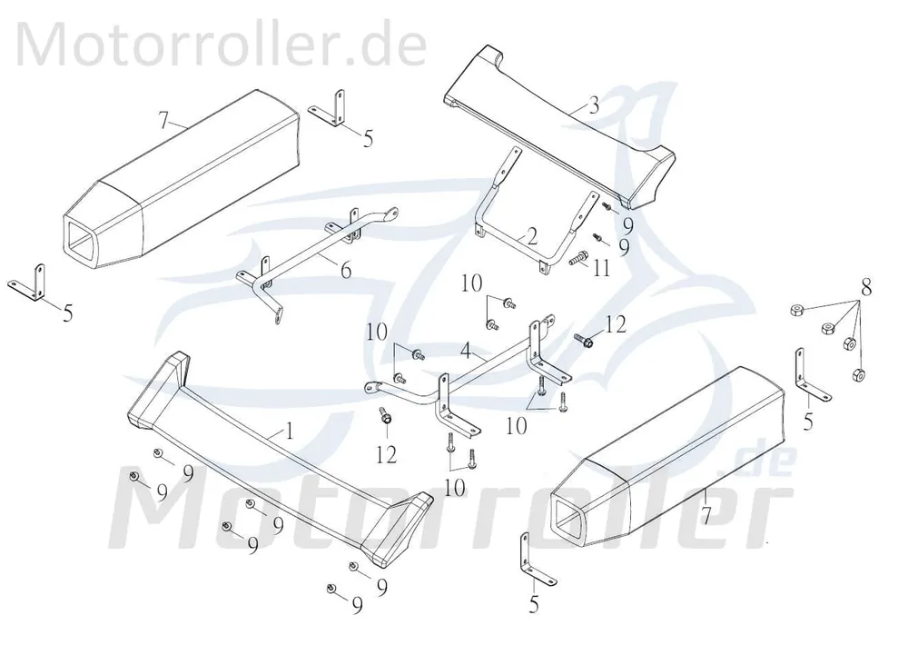 Expressversand Kreidler F-Kart 100 Seitenkasten 100ccm 4Takt 75408 Seitengehäuse 100ccm-4Takt F-Kart 170 Ersatzteil Service Inpektion Direktimport