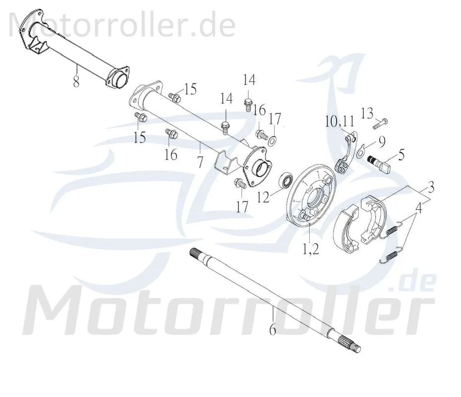 Kreidler F-Kart 170 Achsaufnahme 170ccm 4Takt 76029 Achsgabel Hinterachsgehäuse 170ccm-4Takt Ersatzteil Service Inpektion Direktimport Finale Aktion