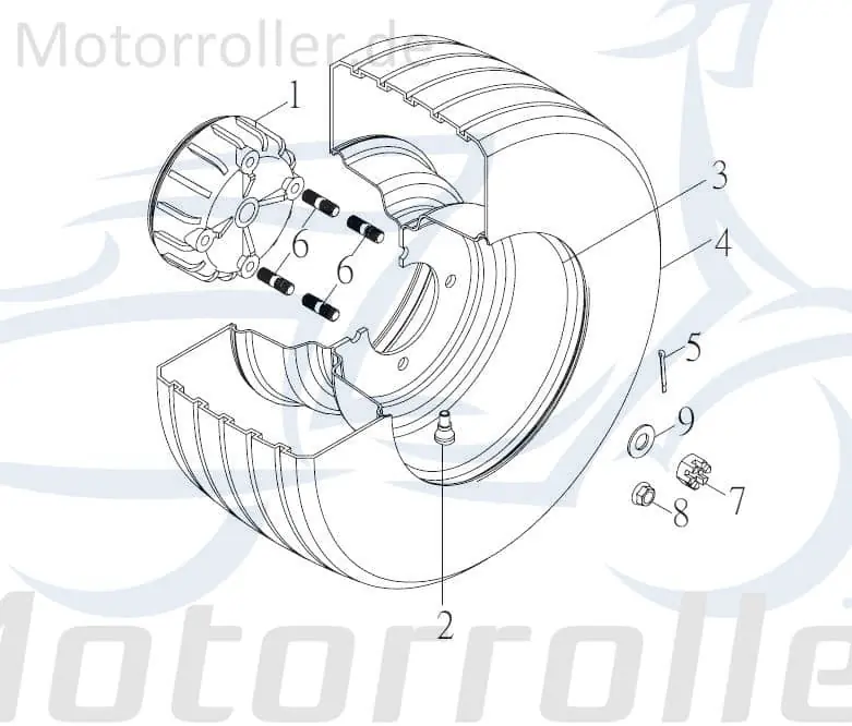 Kreidler F-Kart 170 Bremstrommel 170ccm 4Takt 32320-MUS-00 Bremsgehäuse Bremstrommelgehäuse 170ccm-4Takt Ersatzteil Service Inpektion Nur Für Kurze Zeit