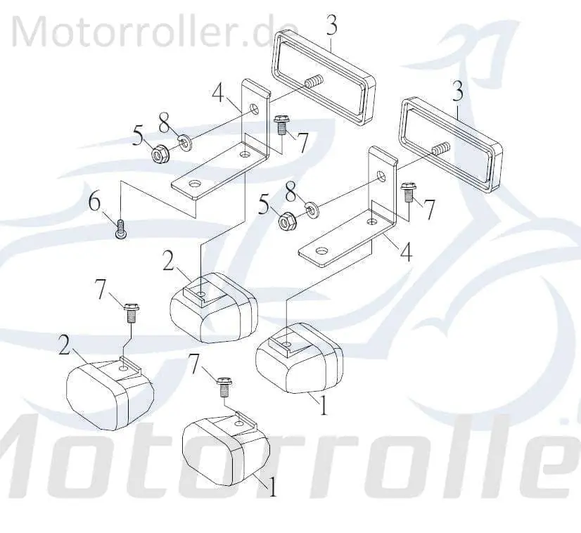 Kreidler F-Kart 170 Blinker 170ccm 4Takt 55360-FLS-00 rechts vorn Signalleuchte Blinklicht Blinkleuchte Fahrtrichtungsanzeiger Winker Direktkauf