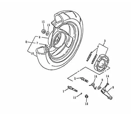 Wochenendangebot SMC Quad 250 Feder Bremsbacken ATV 250ccm 4Takt 32346-NAF-00 Barossa UTV