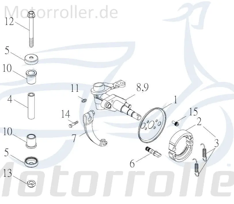 Schneller Versand Kreidler F-Kart 170 Bremsnockelhebel 100ccm 4Takt 45855-FLO-00 Bremsnocken 100ccm-4Takt Ersatzteil Service Inpektion Direktimport