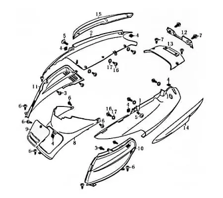 Bundmutter M6 Rex RS125 QM125T-10D Flanschmutter 79113 Sechskantmutter Sechskant-Mutter Flansch-Mutter Maschinenmutter Scooter Sonderaktion