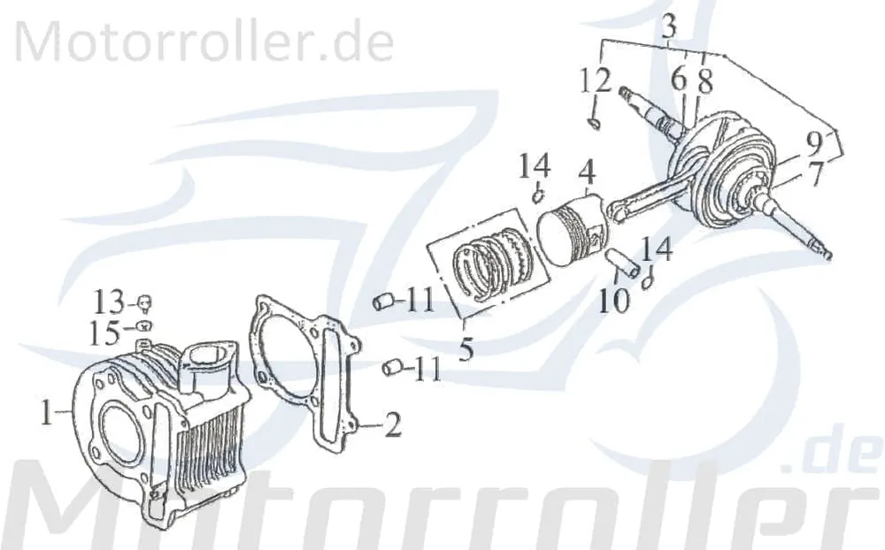 Kreidler F-Kart 170 Kolbenringe 170ccm 4Takt 11636-GOS-00 Kolbenringsatz Verdichtungsringe Kolben-Ring Kompressionsringe 170ccm-4Takt Nur Für Kurze Zeit