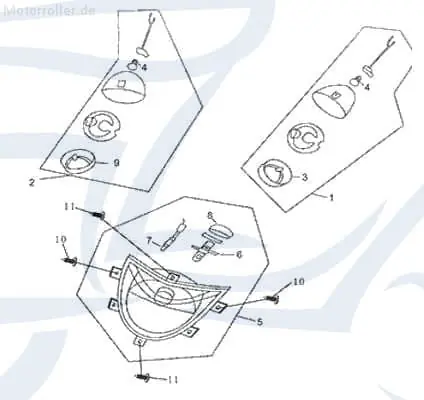 CPI Oliver 50 City Blinker 50ccm 2Takt F01-25620-10-00 links vorn Signalleuchte Blinklicht Blinkleuchte Fahrtrichtungsanzeiger Winker Begrenztes Angebot