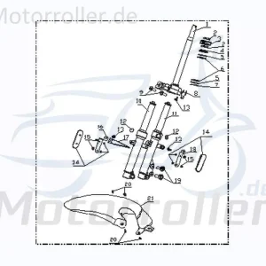 Sonderangebot Kreidler Vabene 50 Gabelbrücke 730587 Gabeljoch Telegabel Gabel-Brücke Vorderrad-Gabel Joch Vorderradgabel Lenkgabel Scooter