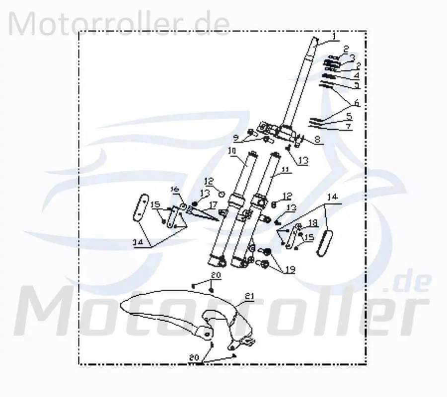 Sonderangebot Kreidler Vabene 50 Gabelbrücke 730587 Gabeljoch Telegabel Gabel-Brücke Vorderrad-Gabel Joch Vorderradgabel Lenkgabel Scooter