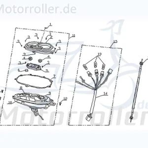 Aktuell CPI Vabene 50 Kabelbaum Tacho 50ccm 2Takt Q0H-23690-00-00 Tachometer Stromverteiler Kabelbaumverteiler Kabelsatz Kabel-Baum Scooter