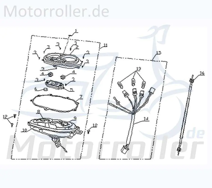 Aktuell CPI Vabene 50 Kabelbaum Tacho 50ccm 2Takt Q0H-23690-00-00 Tachometer Stromverteiler Kabelbaumverteiler Kabelsatz Kabel-Baum Scooter