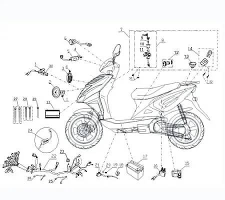 Gleichrichter / Regler Kreidler Vabene 50 Scooter SMC 730567 Spannungsregler Laderegler Stromregler Lade-Regler Spannungs-Regler Moped Echt