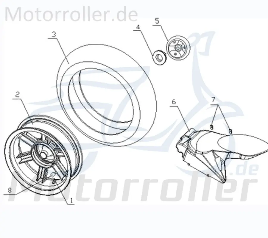 Billig Kreidler Vabene 50 Felge hinten 3.5x12 730611 Hinterrad-Felge Hinterradfelge Hinter-Rad Heck-Rad 50ccm 2Takt Scooter SMC