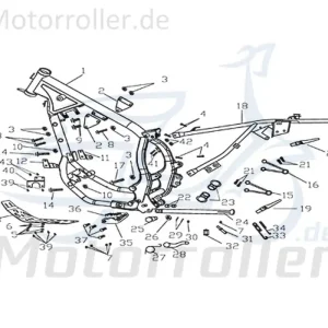 Billig Rex Supermoto 125 DD Schraube 125ccm 4Takt B01-09-08050-62 M8x50mm Bundschraube Maschinenschraube Flanschschraube Flansch-Schraube