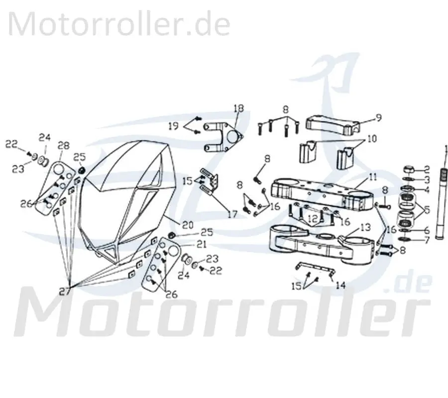 Bestseller Rex Supermoto 125 DD Schraube M6x25mm 125ccm 4Takt 730656 Bundschraube Maschinenschraube Flanschschraube Flansch-Schraube Bund-Schraube