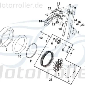 CPI Supermoto 125 DD Bundmutter 125ccm 4Takt D06-64189-00-00 Sechskantmutter Flanschmutter Sechskant-Mutter Flansch-Mutter Bund-Mutter Preiswert