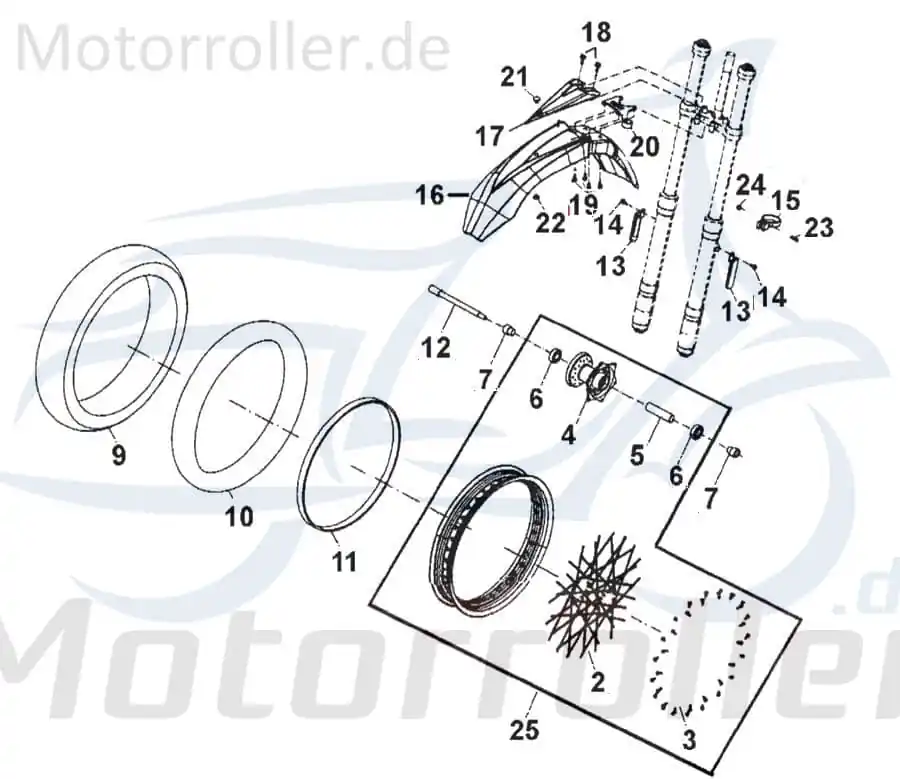 CPI Supermoto 125 DD Bundmutter 125ccm 4Takt D06-64189-00-00 Sechskantmutter Flanschmutter Sechskant-Mutter Flansch-Mutter Bund-Mutter Preiswert