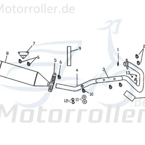 CPI Auspuffschelle Auspuffklemme 125ccm 4Takt Y5A-18120-00-00 125ccm-4Takt Ersatzteil Service Inpektion Direktimport Rabatt
