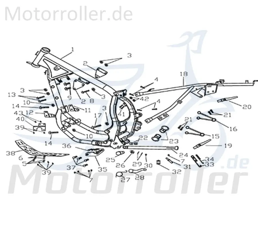CPI Supermoto 125 DD Motorhalter 125ccm 4Takt Y5A-48612-00-00 rechts vorn Motorträger Achse Motorhalterung Motor-Halter Motor-Halterung Begrenztes Angebot