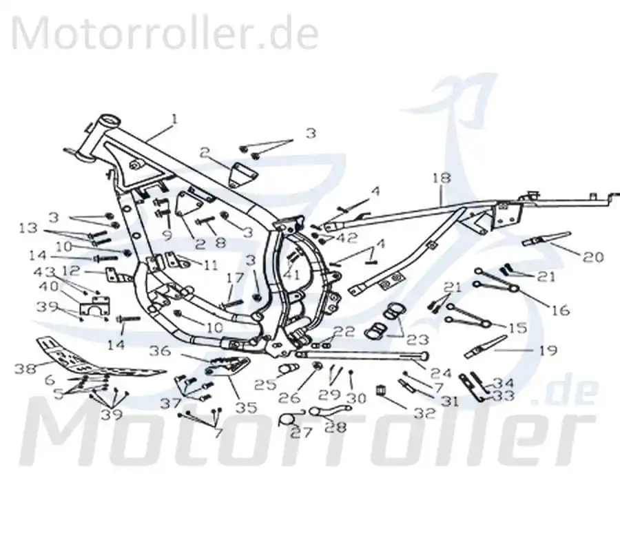 Rex Supermoto 125 DD Motorschutz rechts 125ccm 4Takt 730732 Motorabdeckung 125ccm-4Takt Motorrad Kreidler Moped Ersatzteil Service Ausverkauf