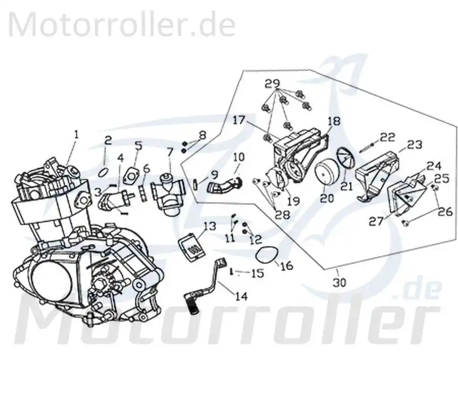 Rabatt CPI Supermoto 250 DD Luftfilterdeckel Y9B-09112-00-00 Luftfilterabdeckung Luftfilterkasten- Luftfiltergehäusedeckel