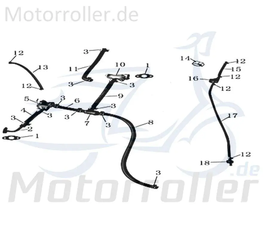 Echt CPI Supermoto 250 DD Schlauch 125ccm 4Takt Y5A-52089-00-00 Gummischlauch Leitung Zuleitung Plastikschlauch Ableitung 125ccm-4Takt
