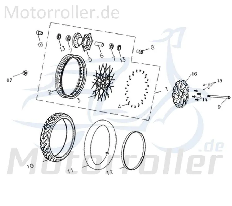 CPI Supermoto 125 DD Buchse 125ccm 4Takt Y9B-43283-00-02 rechts Hülse Distanzhülse Lagerbuchse Distanz-Hülse Distanzbuchse Passhülse Meistverkauft