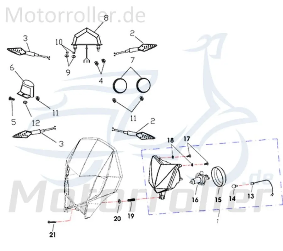 Saisonangebot CPI Supermoto 125 Nummernschildbeleuchtung 125ccm 4Takt Y9B-25710-00-00 Kennzeichenbeleuchtung komplett 125ccm-4Takt Motorrad