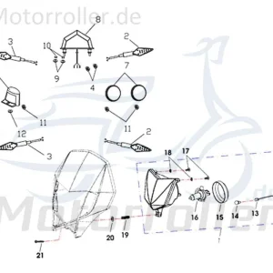 Bestpreis CPI Supermoto 250 DD Rücklicht Y9B-25400-00-00 Rückstrahler Rück-Leuchte Rückleuchteneinheit Rückleuchten-Einheit