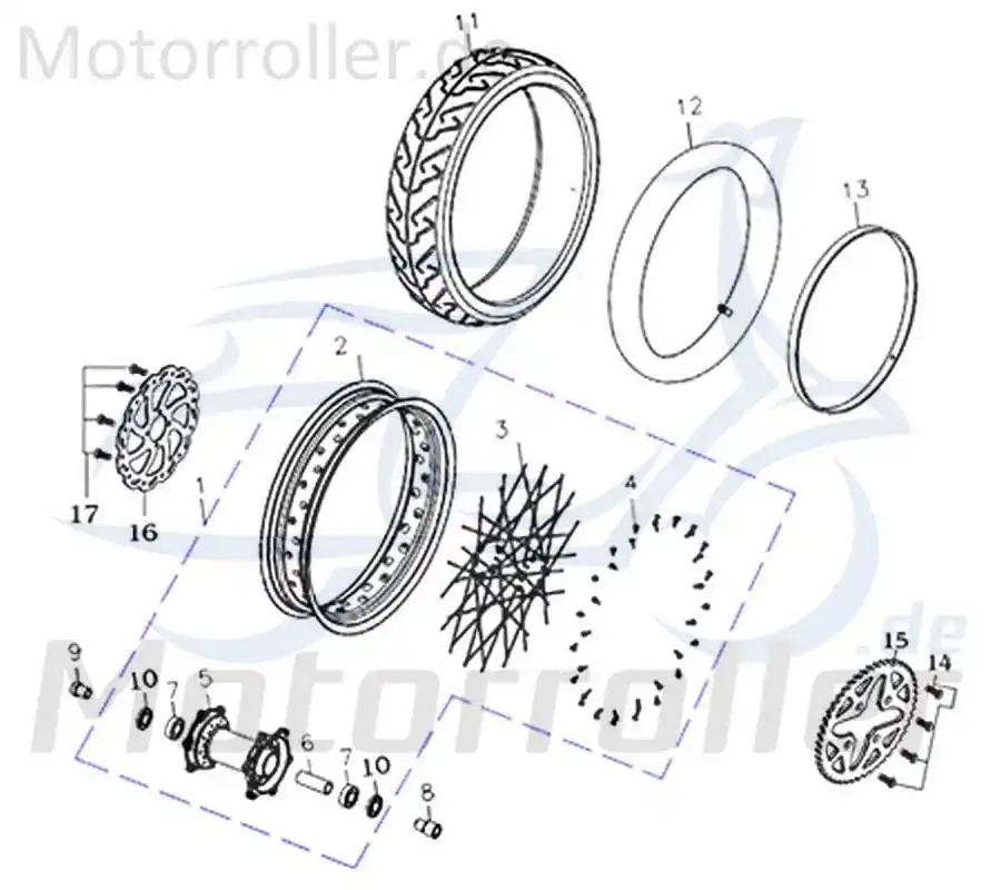 CPI Supermoto 125 DD Abstandshülse 125ccm 4Takt Y9B-44252-00-00 Distanzbuchse Abstandsbuchse 125ccm-4Takt Motorrad Moped Ersatzteil Markenware