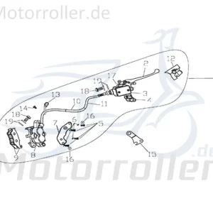 CPI Supermoto 125 DD Bremsschlauch Bremsleitung Motorrad 125ccm 4Takt Y9B-45310-00-00 Hydraulikschlauch Hydraulik-Schlauch Druckleitung Nur Heute