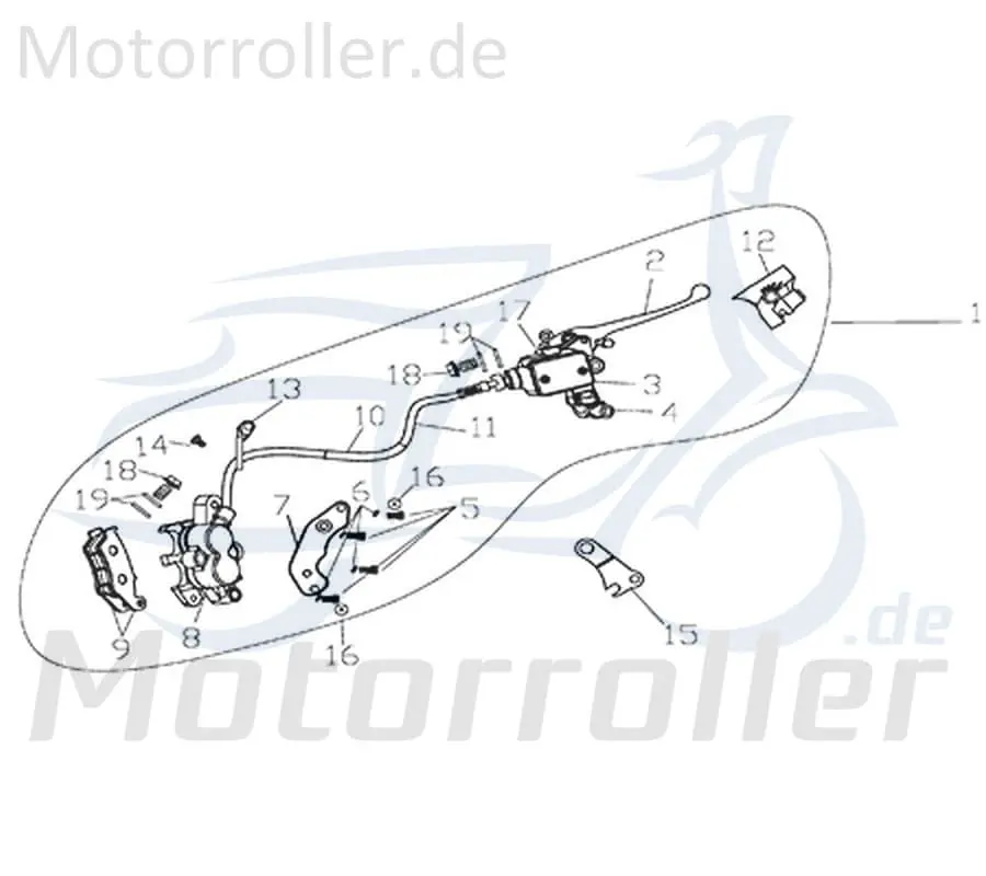 CPI Supermoto 125 DD Vorderradbremszylinder 125ccm 4Takt Y9B-45110-00-00 125ccm-4Takt Motorrad Moped Ersatzteil Service Inpektion Sonderaktion