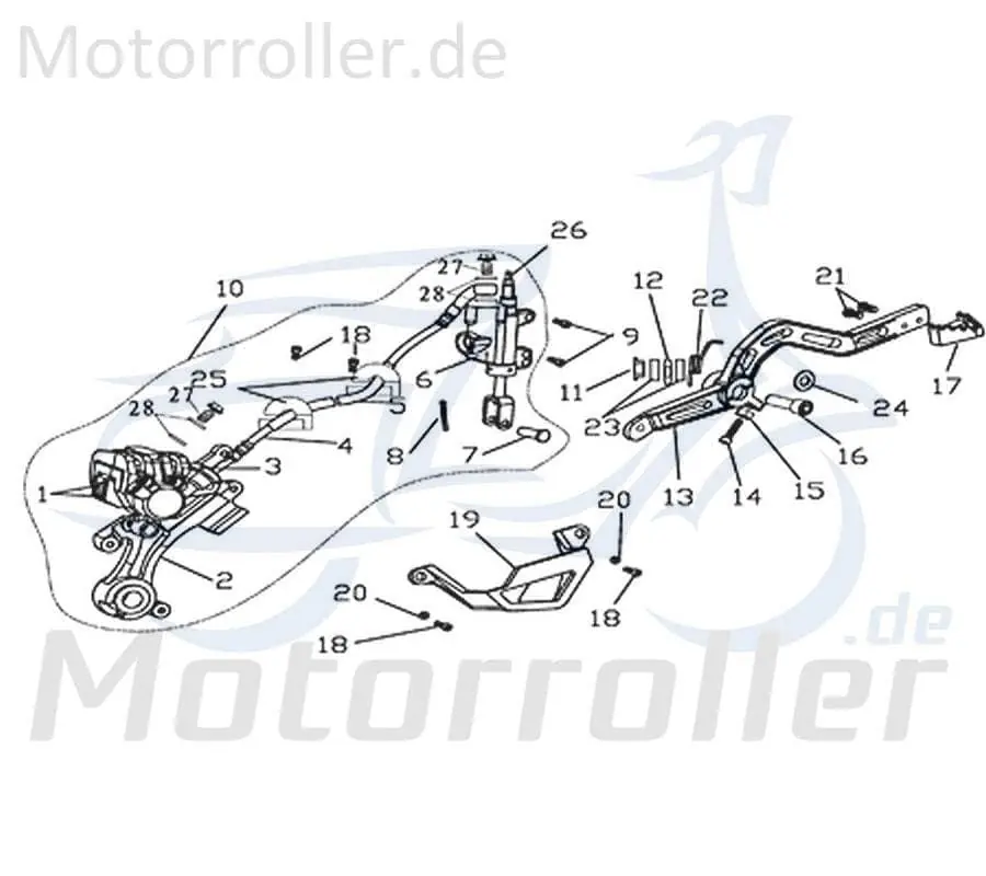 Preisreduziert CPI Supermoto 125 DD Handbremszylinder 125ccm 4Takt Y9B-45800-00-00 Hauptbremszylinder Bremspumpe Hydraulik-Pumpe Handbremspumpe Moped