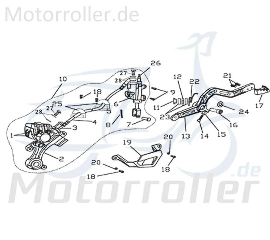 Neu Rex Supermoto 125 DD Halter Befestigung 125ccm 4Takt 730846 Halterung Haltebügel Halteblech Halte-Blech Halte-Bügel 125ccm-4Takt Moped