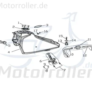 Angebot CPI Supermoto 125 DD Kraftstoffbehälter 125ccm 4Takt Y9B-52110-00-00 Benzintank Spritbehälter 125ccm-4Takt Motorrad CPI Moped
