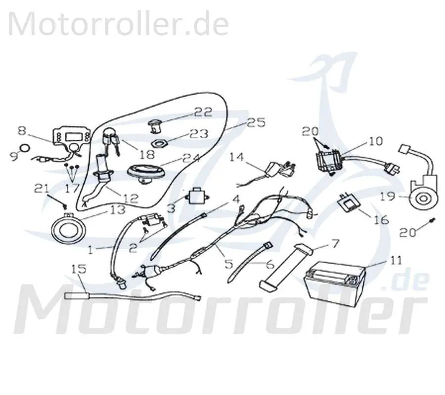 Wochenendangebot CPI Supermoto 125 DD Schlosssatz 125ccm 4Takt Y9B-56200-10-00 Tankverschluss Tank-Verschluss Tank-Deckel Schloss-Set Zünd-Schloss Moped