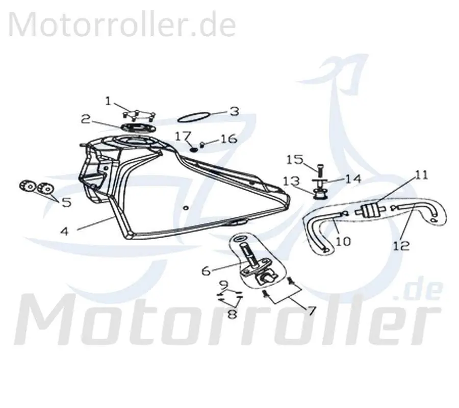 Expressversand Kreidler Supermoto 125 WK1SM... Gummi Tankauflage vorne 730899 Benzintankauflage Halter Befestigung Halterung Motorrad Moped Ersatzteil