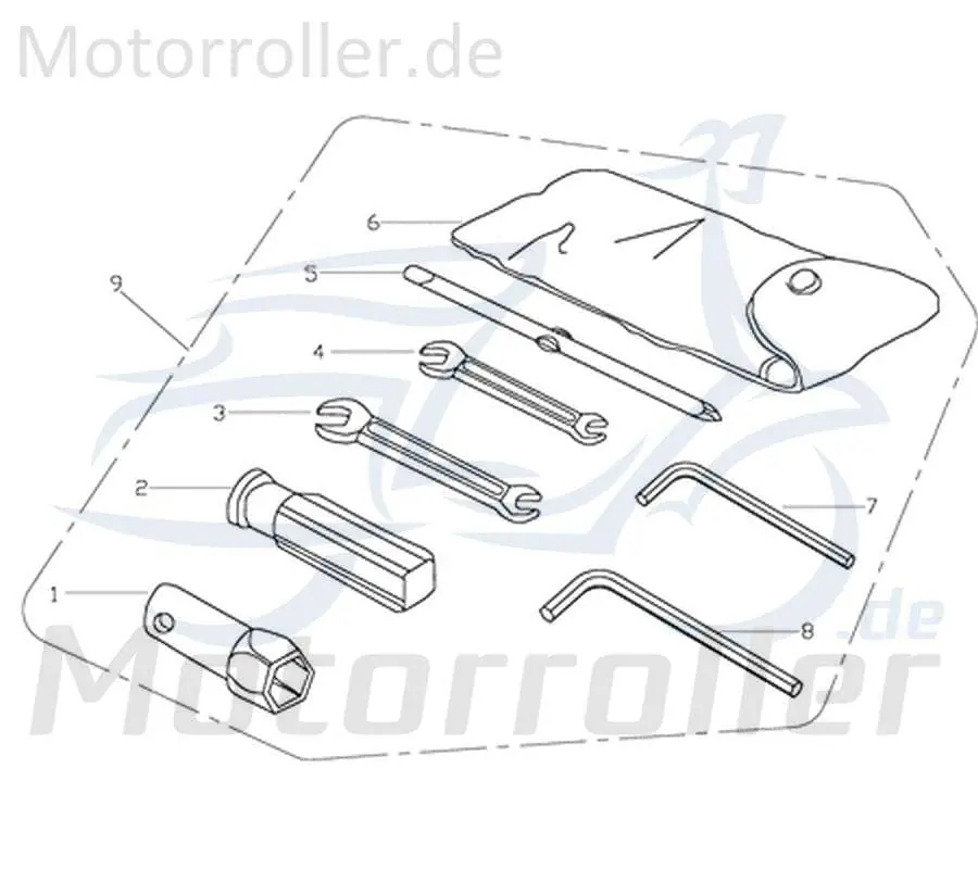 CPI Supermoto 125 Bordwerkzeug 125ccm 4Takt Y9B-71110-00-00 Werkzeugset Werkzeugtasche Werkzeugbox Pannenwerkzeug Servicewerkzeug Neu Im Sortiment
