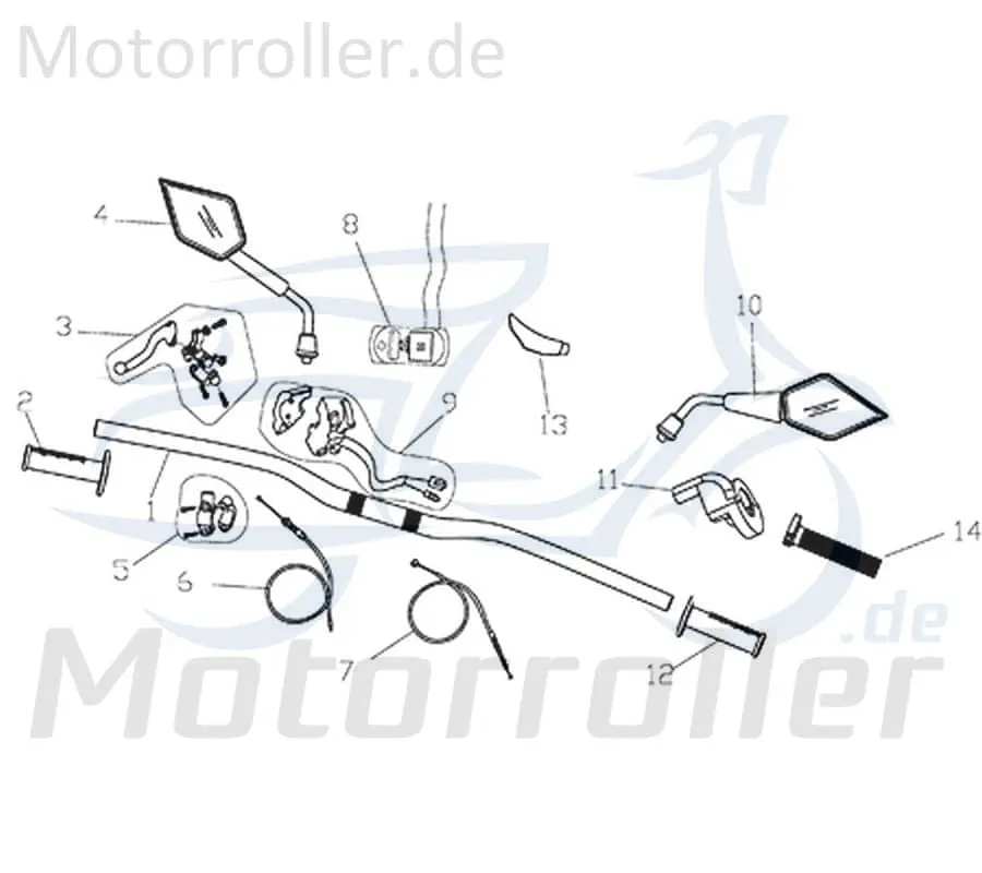 Direktkauf Rex Supermoto 125 DD Gasarmatur Gasgriff 125ccm 4Takt 730916 Gasdrehgriff Lenkergriff Lenker-Griffe Gasgriffhülse Gas-Griff Dreh-Griff