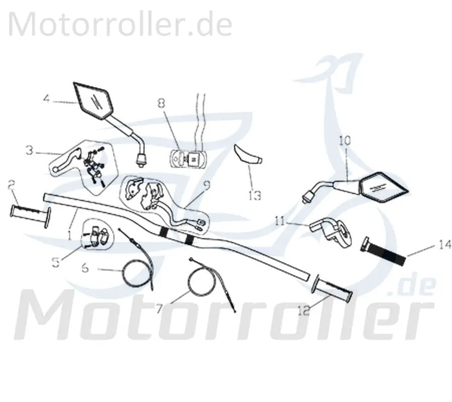 Aktuell CPI Supermoto 250 DD Gasarmatur Y9B-62241-00-00 Gasdrehgriff Lenkergriff Lenker-Griffe Gasgriffhülse Gas-Griff Moped