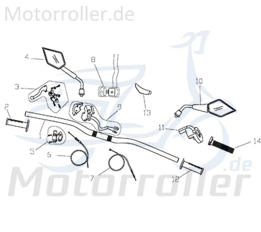 CPI Supermoto 250 DD Griffgummi rechts Y9B-62242-00-00 Handgriff Haltegriff Drehgriff Lenker-Griff Halte-Griff Moped Nur Heute